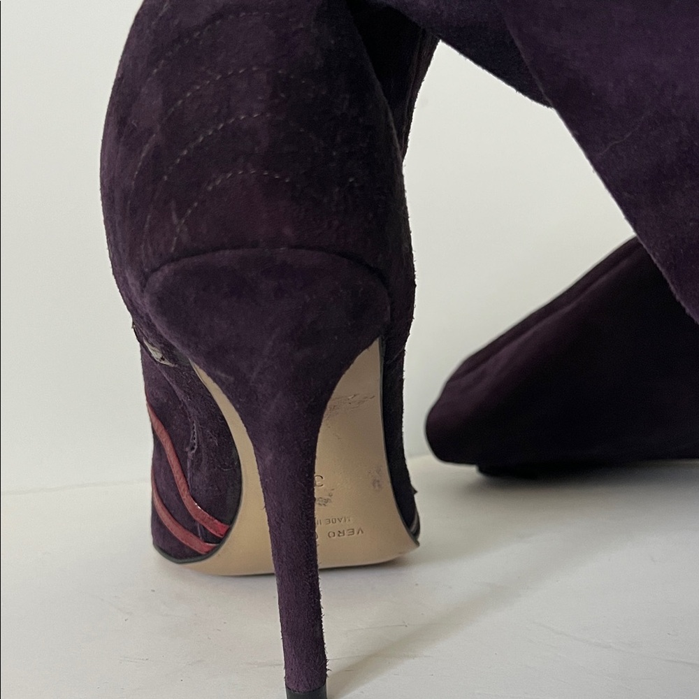 Vero Cuoio Dark Purple Heeled Boots - Picture 6 of 10